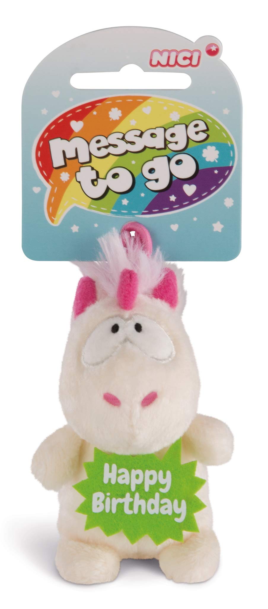 Nici Unicorn Theodor Happy Birthday 8cm w. loop