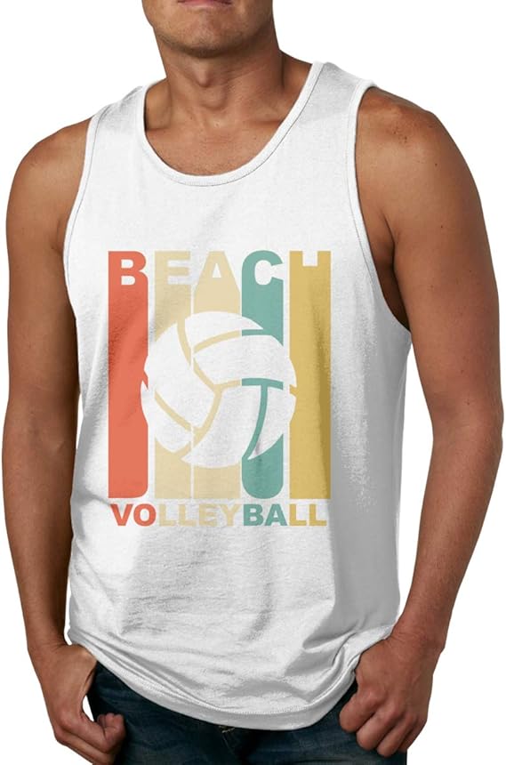 Fhcbfgd Men's Beach Volleyball Fashion Outdoor Tank Top Sleeveless
