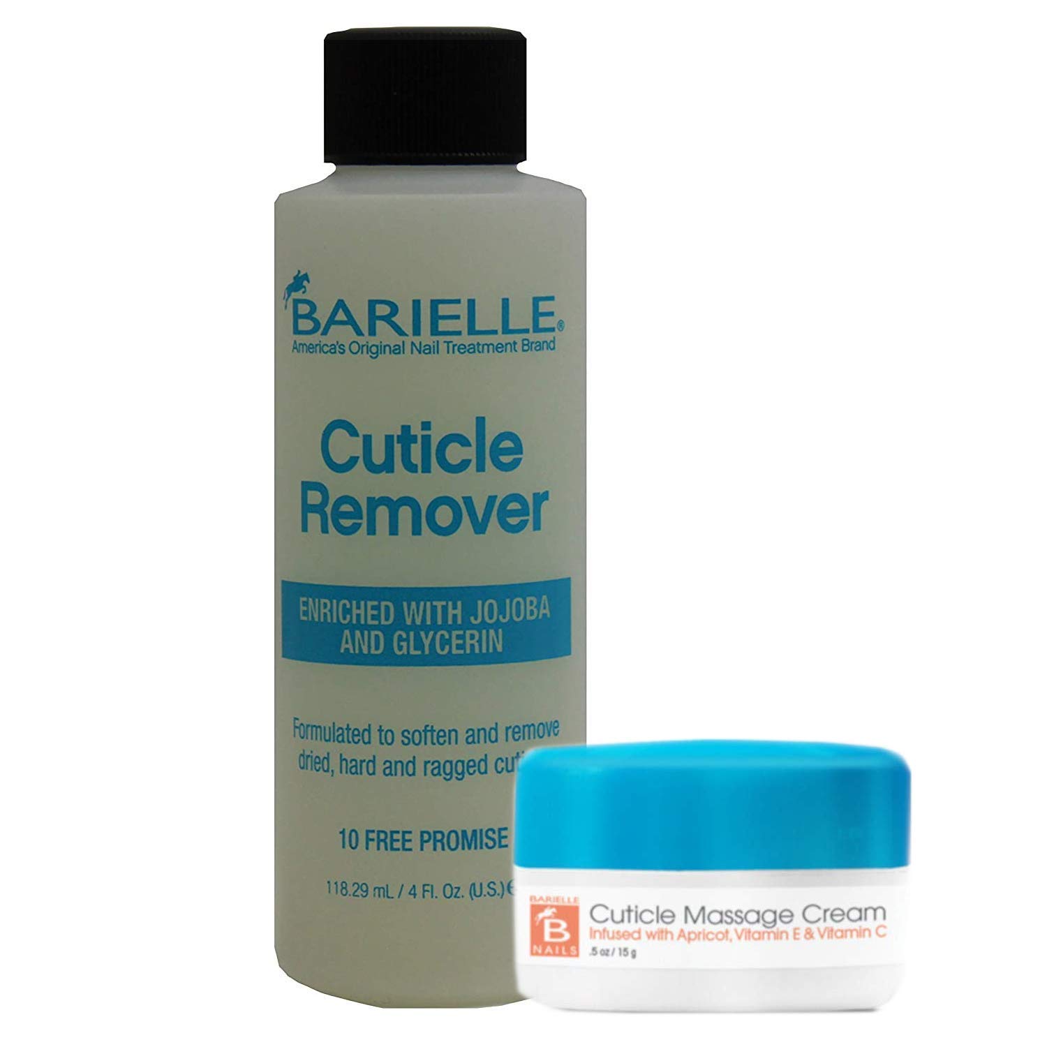 Barielel 2 pc Cuticle Care Set includes Barielle Cutile Cremover 4 oz. and cuticle massage cream: Beauty