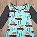 Canis Newborn Baby Boys Girls Long Sleeve Romper Christmas Trees and Cars Print Splice Contrast Color Jumpsuit Pants (9-12M, Green)