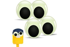 Googly Wiggle Eyes, 4 Pcs Glow in Dark Googly Eyes, Craft Wiggle Eyes for Handicrafts, DIY Halloween, Doll Making, Gift Decor