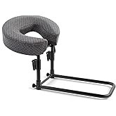 JOQQO Face Down Pillow for Vitrectomy Recovery Equipment &ndash; Heavy-Duty Steel Massage Headrest for Bed &ndash; Fully Adjustable &amp; Foldable Face Cradle for Post Eye Surgery Sleeping &amp; Home Spa
