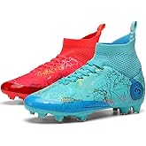 DISRATEBLU Kids Soccer Shoes Boys Football Cleats Professional Athletic Outdoor Trainning Football Shoes Youth Girl Turf Soccer Cleats
