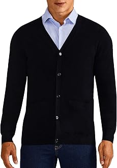Cotton Cardigan Sweater with Pockets 