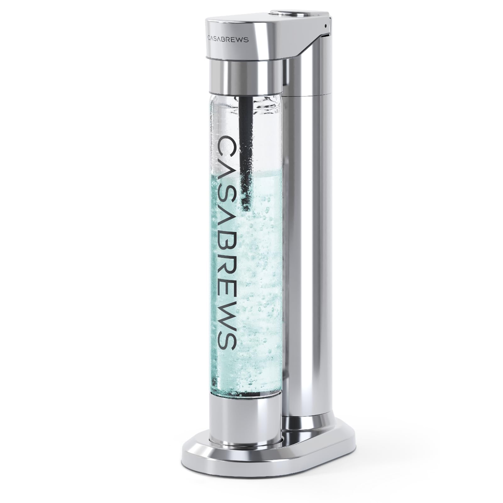 Photo 1 of CASABREWS EDGE Soda Streaming Machine, Stainless Steel Sparkling Water Maker with Dual Safety Valves, BPA Free Bottle Soda Maker Carbonates Water, Wine, Juice, Uses 60L CO2 Carbonators (NOT Included).