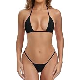 SHERRYLO Micro Bikini Extreme Sexy G String Swimsuit Thong Bikinis Sets for Women Womens Mini Microkini Tiny Bathing Suit