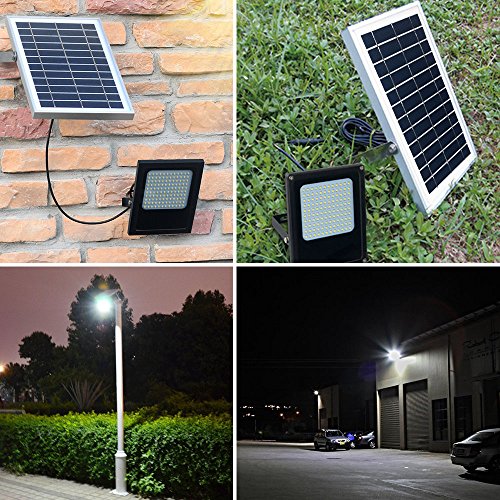 Solar Powered Led Flood Light,HiJi 120Leds 800Lumen IP65 Waterproof