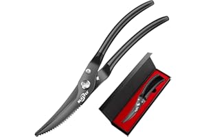 SUCCFLY Kitchen Shears Heavy Duty, Premium Kitchen Scissors Stainless Steel, 8.8" Poultry Shears Ultra Sharp for Bone Chicken