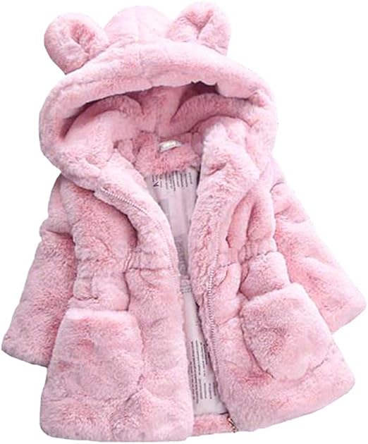 Baby Little Girls Autumn Winter Fleece Coat Kids Faux Fur