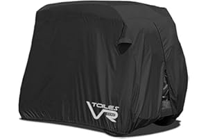 Toiles VR 2 Passenger Golf Cart 210D Cover Waterproof, Sunproof, Snowproof, Outdoor Fits Most Brands - Black