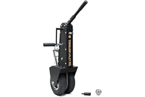 Trailer Valet Drill-Powered XL Trailer Dolly Mover with 2 inch ball and 2-5/16 inch Ball Converter , 10,000 lbs Capacity, Auto Brake, Dual Gear Drive, Manual Crank, and Drill Attachment Included