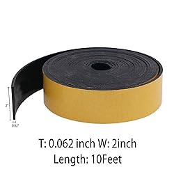 TORRAMI Adhesive Solid Neoprene Rubber Strips 1/16