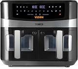 Tower T17100 Vortx Vizion 9L Double Basket Air Fryer Black view 1