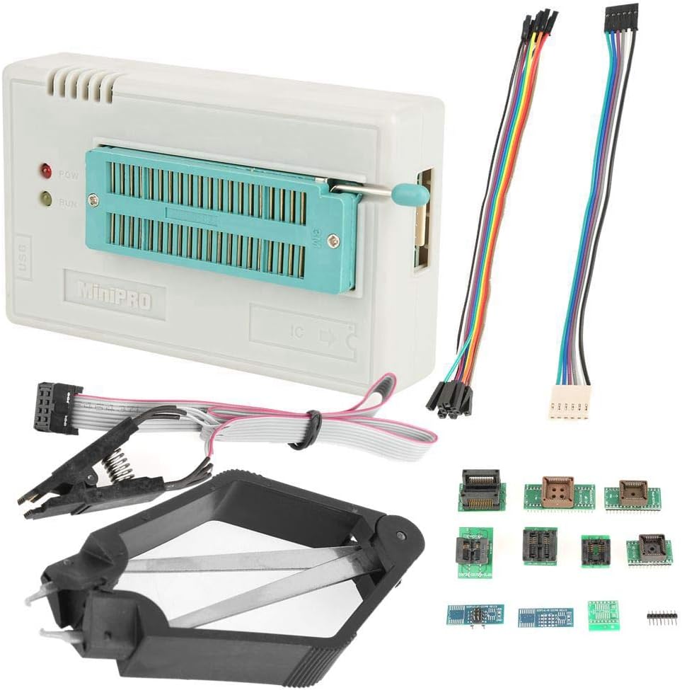 USB Universal Programmer kit for TL866II Plus EEPROM FLASH 8051 AVR MCU GAL PIC with 10 Adapter, default