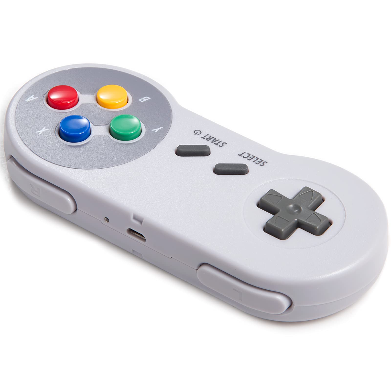 KIWITATA 2 Pack Wireless Controller for SNES Original Console, 2.4GHz Rechargeable Wireless SNES Remote Gamepad for SNES Nintendo Entertainment System Console-7 Pin Connector