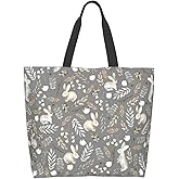 Gelxicu Cute Easter Bunny Tote Bag For Women Bunny Shoulder Bag Casual Tote For Shopping Travel Bag