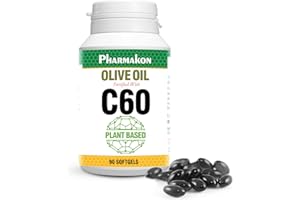 PHARMAKON C60 Enriched Olive Oil Capsules, Plant Based. (90 Count)