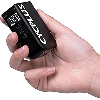 CYCPLUS AS2 PRO Tiny Bicycle Pump with Gauge, Max 120 PSI Electric Mini Pump, Auto Stop, with Presta and Schrader Valve for E