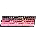 MONSGEEK FUN60 Pro Rapid Trigger Gaming Keyboard 8k SP Magnetic Switch HE Keyboard Wired 60% Black & Pink Gradient Shine-Through (Glare Magnetic Switch)