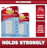 Command Decorating Clips 2x 20 Mini Hooks 24 Strips Clear Removable Wall view 4