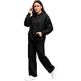 SPXTREME Women 2 Piece Oversized Tracksuits Set Fall Fashion Sweatsuits Lounge Outfits Hoodie Airport Travel Wide Leg Pants