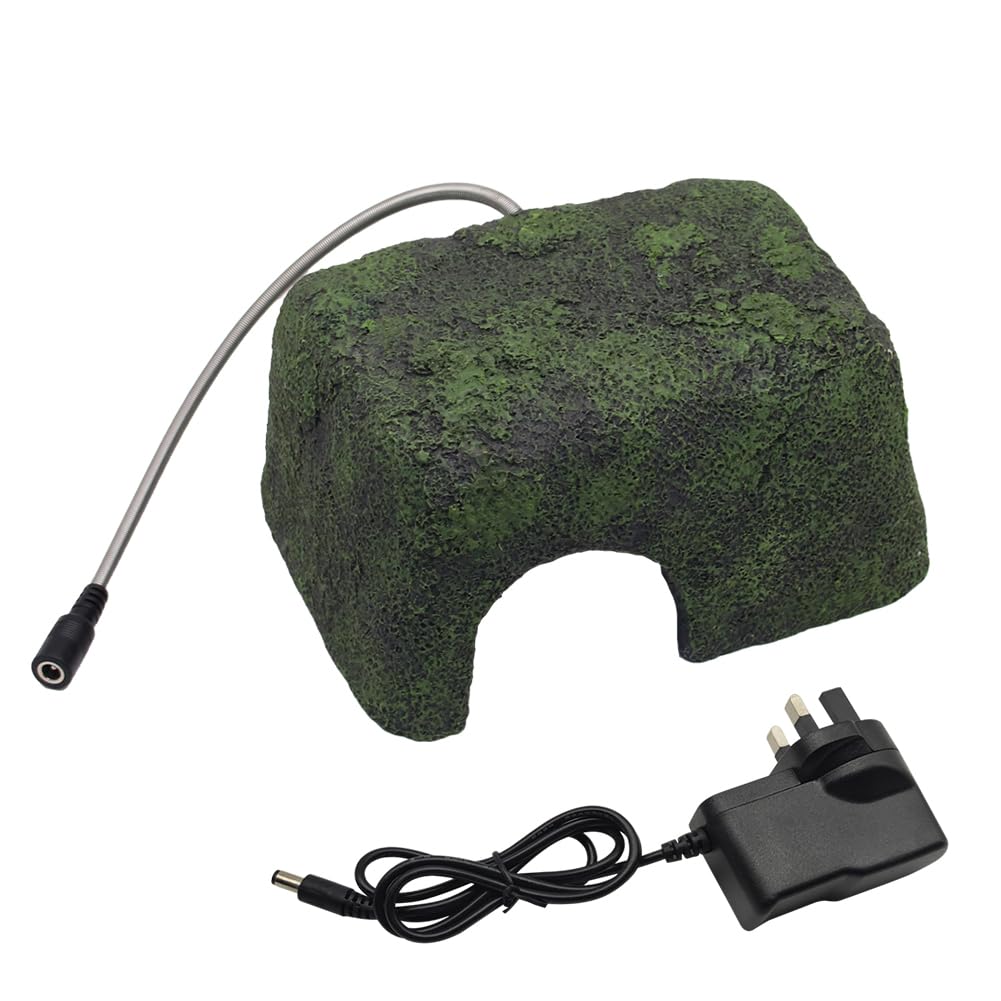 Reptile Heating Hide Cave Simulation Heat Rock Hideout Shelter Vivarium Habitat Decor for Lizard Gecko Snake Bearded Dragon Keeping Warm