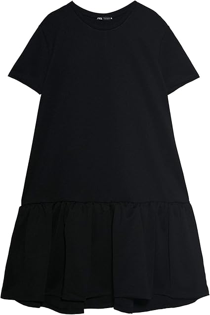 Amazon Co Jp Zara レディース フリルドレス 0264 654 800 Us サイズ Medium カラー ブラック 服 ファッション小物