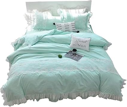 Amazon 掛け布団カバー3点セット シングル 綿 コットン レース おしゃれ かわいい 姫系 4サイズ 3カラー 布団カバー ベッドカバー ベッドシーツ 枕カバー カバーリング 掛け布団カバー ベット用セット 寝具 グリーン ミント 淑女風 フリル キュート 刺繍 固定ヒモ付き Amazon 掛け布団カバー3点セット シングル 綿 コットン レース おしゃれ かわいい 姫系 4サイズ 3カラー 布団カバー ベッドカバー ベッドシーツ 枕カバー カバーリング 掛け布団カバー ベット用セット 寝具 グリーン ミント 淑女風 フリル キュート 刺繍 固定ヒモ付き
