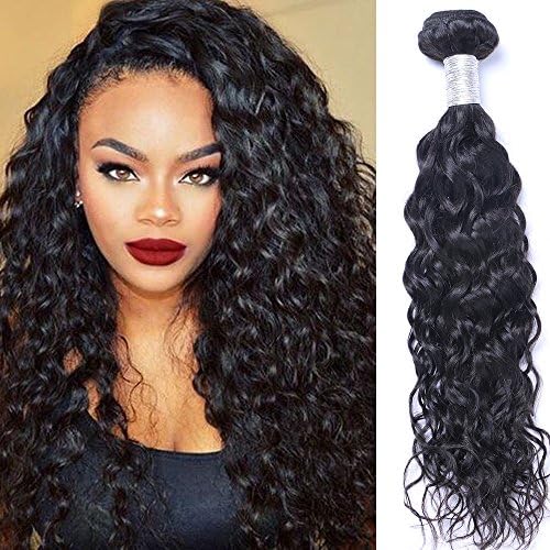 Loli Wang Brazilian Water Wave Bundles With Closure Human Hair Extensions 3 Bundles With Free Part Closure Natural Color