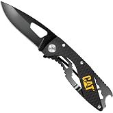 CAT Folding Skeleton Folding Knife, G10 Handle, 3Cr13MoV Stainless Steel Blade, Liner-Lock, EDC Outdoor Camping Knife
