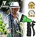 Expandable Garden Hose 50 ft by SV LifeStyle. The Best Expanding Heavy Duty Water Hose with Solid Brass Connector, 8-Pattern Spray Nozzle and Free Storage Bag