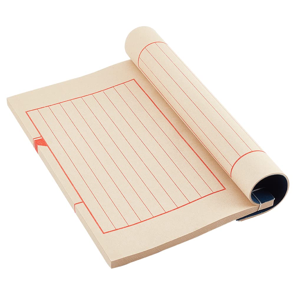 Photo 1 of PH PandaHall Chinese Calligraphy Xuan Paper Classic Binding Notebook Script Paper Scripture Copying Blank Handwriting Book for Chinese New Year Calligraphy Practice Beginners Professional