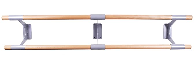 doppelte Ballettstange Holz Wandmontage Längenauswahl bis 5m
