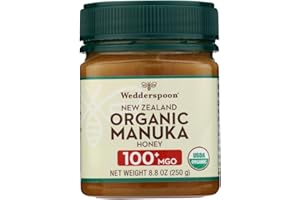 Wedderspoon Raw Premium USDA Certified Organic Manuka Honey, 100+ MGO, 8.8 Oz, Unpasteurized New Zealand Honey, From Our Hives to Your Home