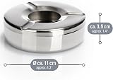 com-four® Stainless Steel Wind Ashtray with Removable Lid - Ø 11 cm view 6