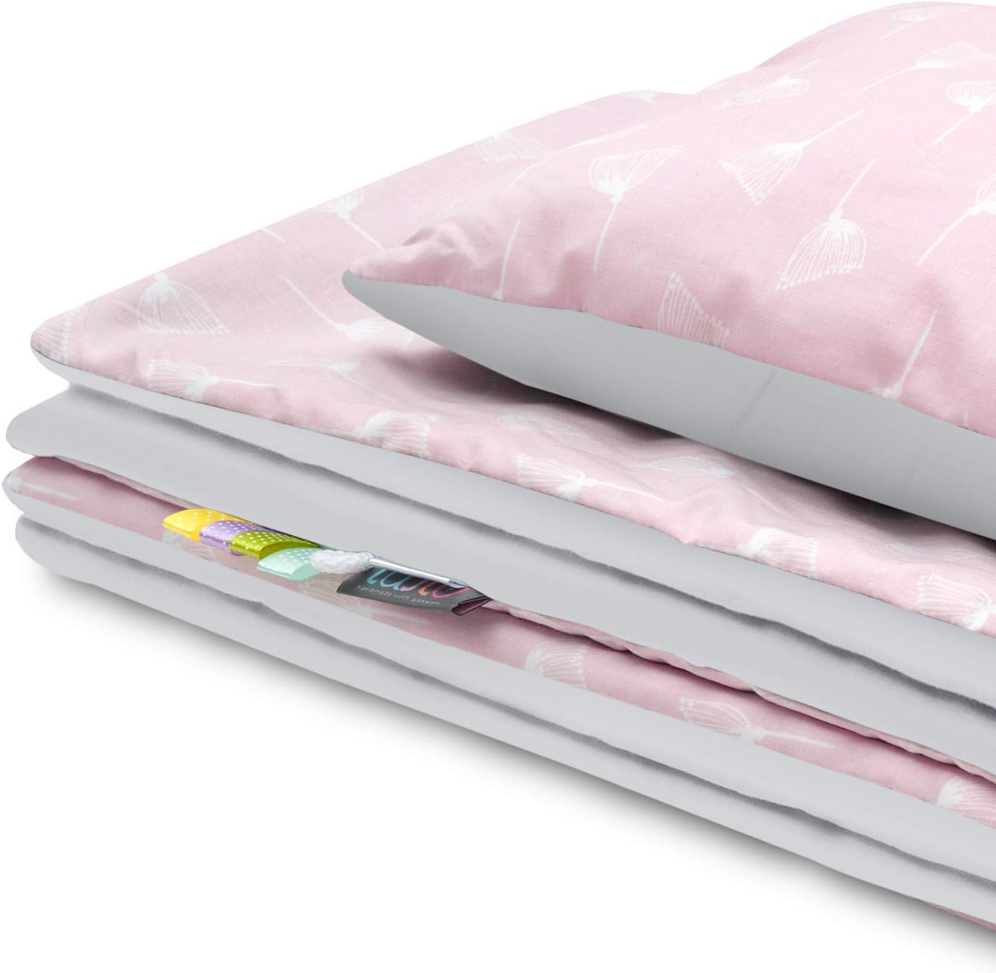 cot bed quilt and pillow