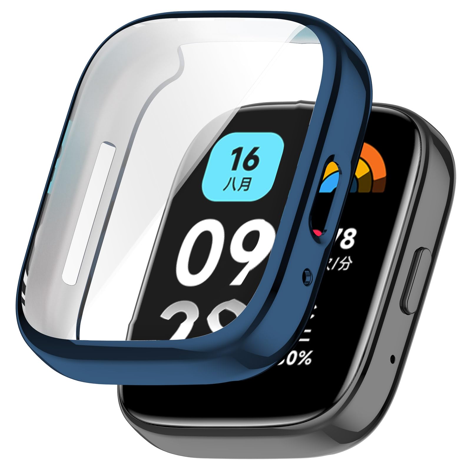 Tyogeephy Case Compatible with Redmi watch 3 active/watch 3/3 Lite, Screen Protector, Soft TPU Cover Case for Redmi watch 3 active/watch 3/3 Lite