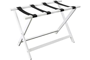 Casual Home Extra Wide Luggage Rack, 29.75" W x 15" D x 19.25" H, White