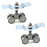 Faotup 2Pcs 4 Wheel Trolley Assembly Rollers With