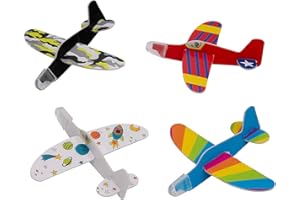 Fun Express Mini Foam Airplane Gliders - Toys, 4” x 3.5” Foam Gliders for Kids - Perfect for Parties, Events, and Outdoor Play - 72 Pieces
