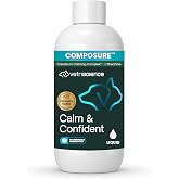 VetriScience Calm &amp; Confident Liquid for Dogs and Cats, Uned, 8 oz | Calming &amp; Anxiety Supplement for Dogs &amp; Cats, Reduce Stress &amp; Fear, Ideal for Thunderstorms, Fireworks, Vet &amp; Routine Changes