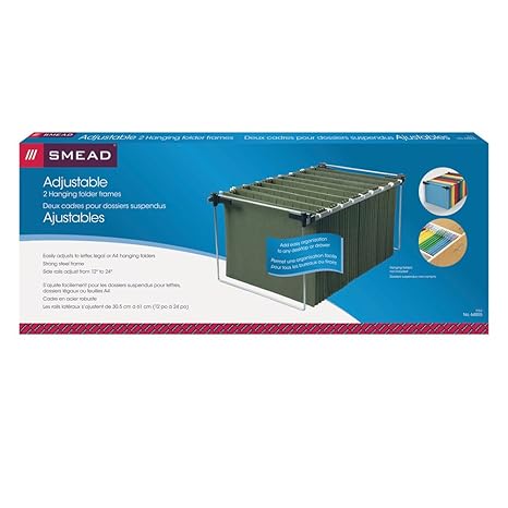 Smead Hanging File Folder Frame Adjustable Letter Legal A4 2