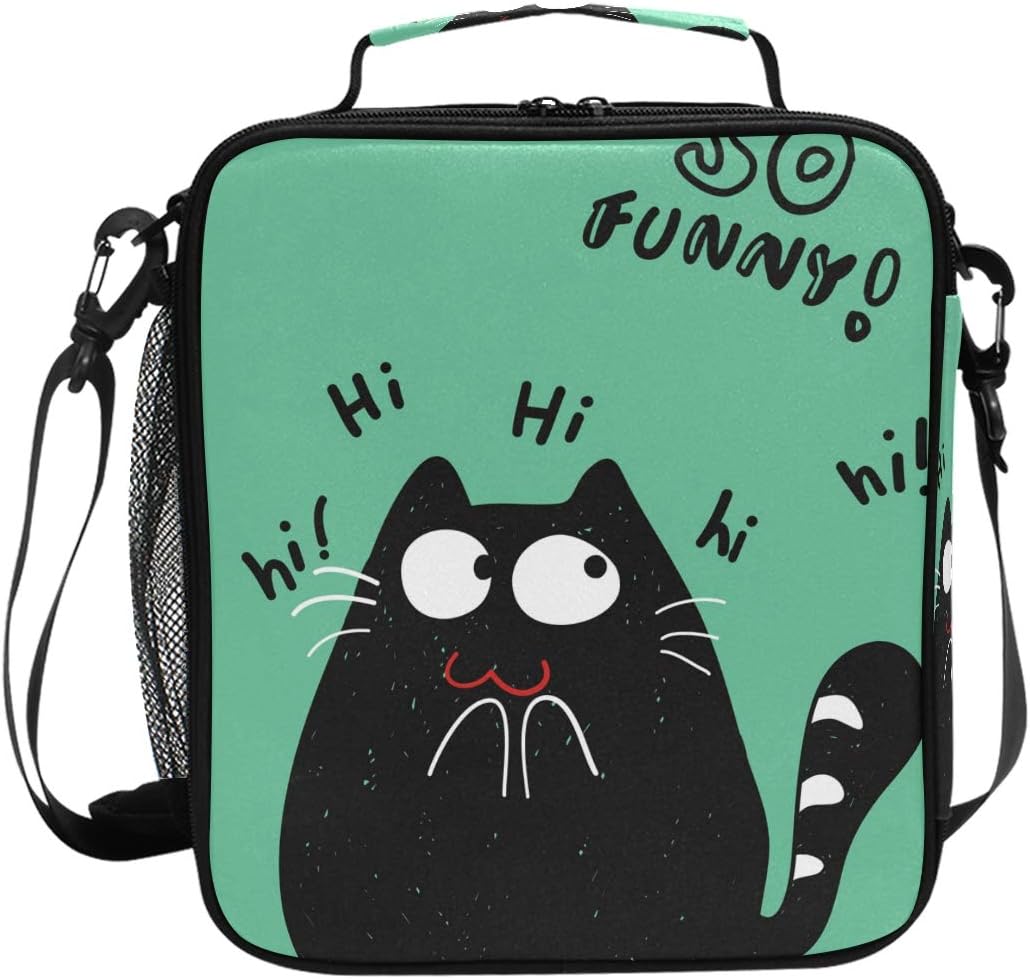 black cat lunch bag