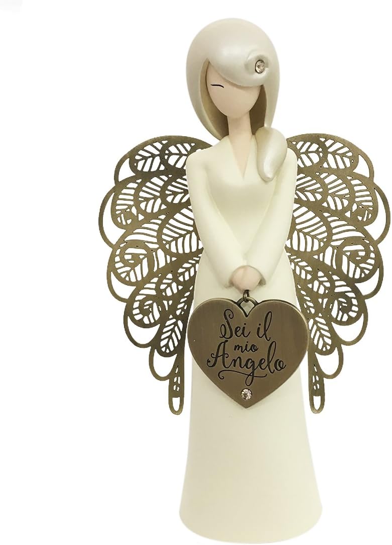 You are an angel alf002i Angel Figurine, Ceramic, White, 10.5 x 10.5 x 17.5 cm