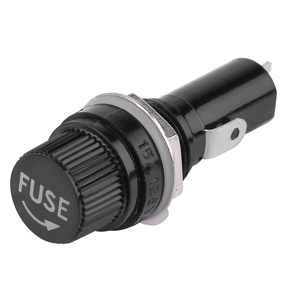 Holder Socket, 5pcs Electrical Panel Mounted Holder Socket for 6 x 30 Glass AC 125V 15A / 250V 10A