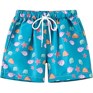 Boys Cartoon Swim Trunks, Kids Quick Dry Beach Surf Boardshorts