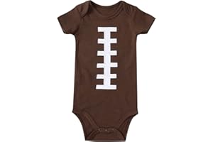 Chichoo Newborn Baby Football Baseball Soccer Sport Themed Jersey Outfit Infant Bodysuit Interlock 195 Gsm 0-24 Months