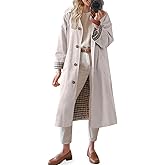TITOMD Womens Long Trench Coat Spring Winter Outerwear Classic Collar 2026 Single Breasted Fashion Overcoat