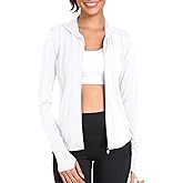 Women's UPF 50+ Zip Up Hoodie Light Weight UV Jacket Sun Protection Workout Long Sleeve Athletic Jackets