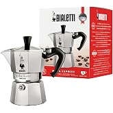 Bialetti - Moka Express: Iconic Stovetop Espresso Maker, Makes Real Italian Coffee, Moka Pot 1 Cup (2 Oz - 60 Ml), Aluminium, Silver